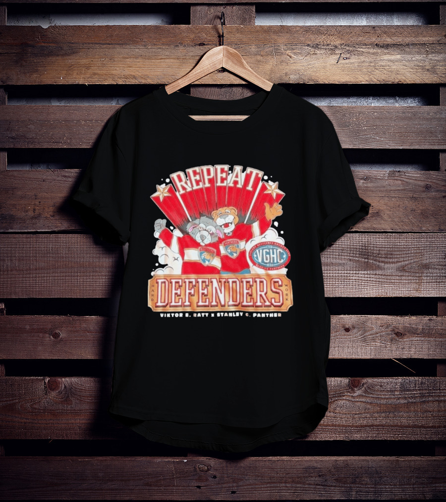 Repeat Defenders Hard Work Viktor E Ratt Stanley C Panther VGHC T-Shirt