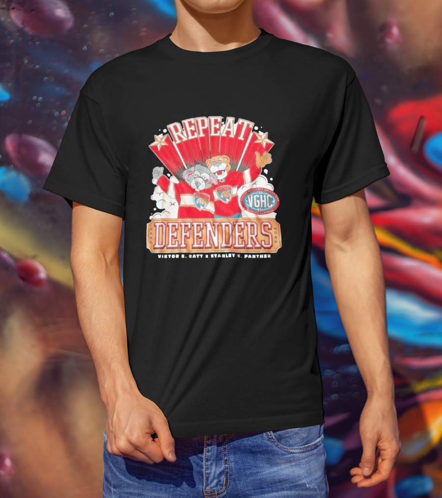 Repeat Defenders Hard Work Viktor E Ratt Stanley C Panther VGHC T-Shirt