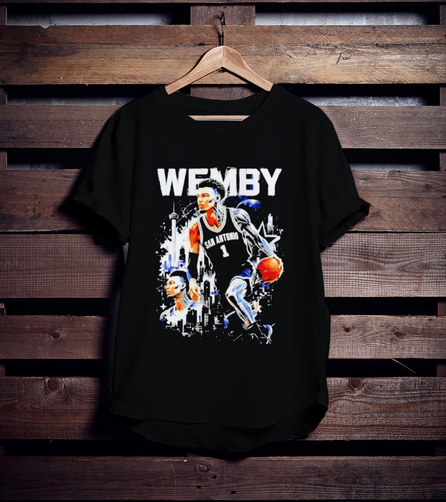 Wemby Half Alien Victor Wembanyama San Antonio Spurs Basketball Player T-Shirt