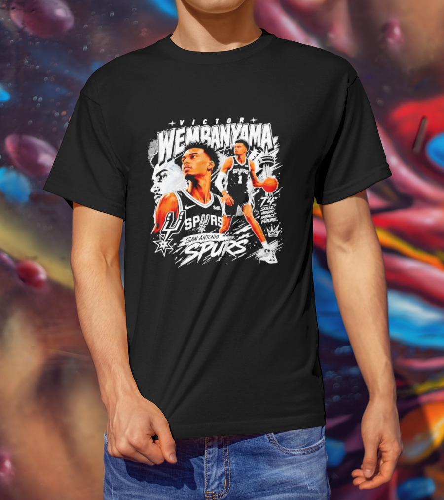 Victor Wembanyama Spurs Basketball Skills Impact 74 T-Shirt