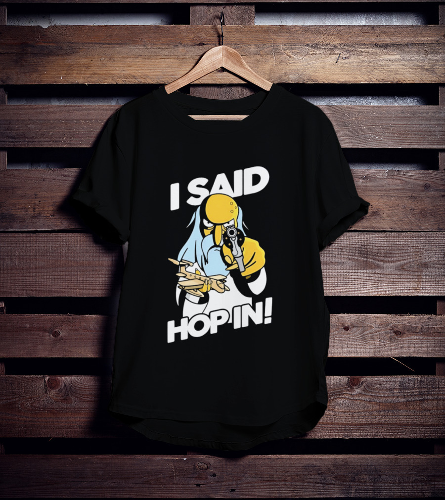 Mr Burns I Said Hop In Meme With Pistol And Model Aircraft T-Shirt