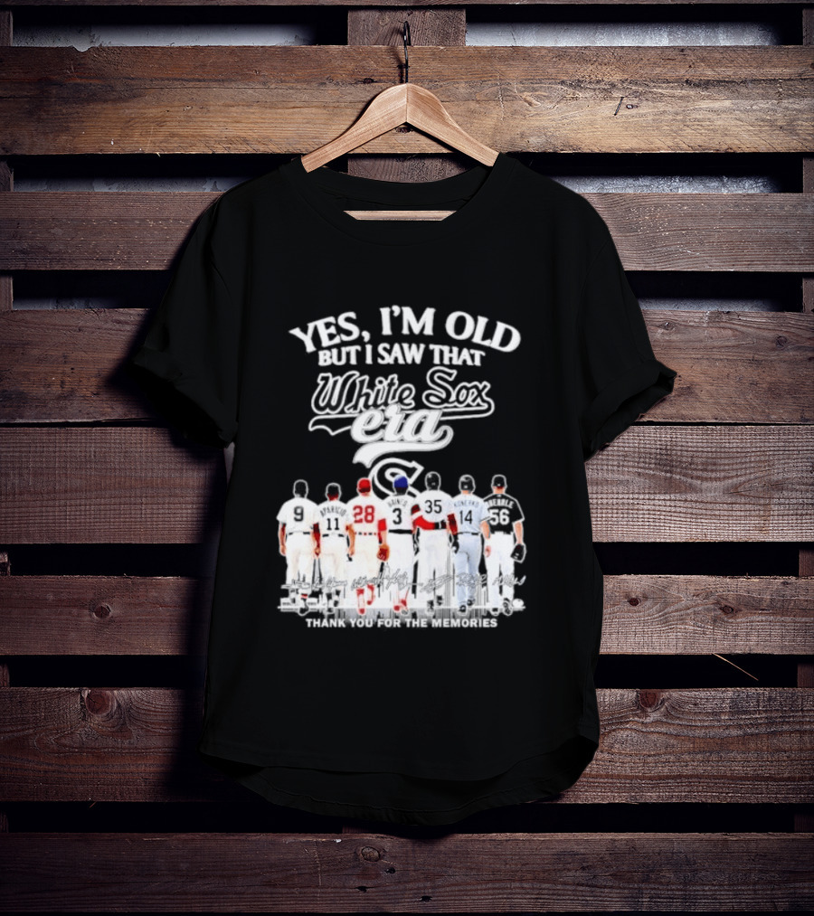 Yes I'm Old But I Saw That White Sox Era Players Skyline T-Shirt