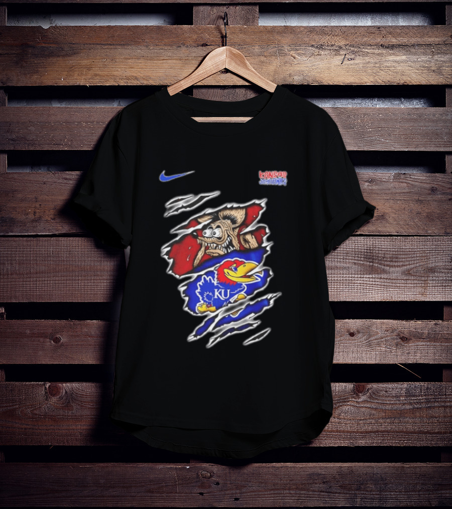 Kansas Jayhawks NCAA Nike Rat Fink Built To Not Bow KU Jayhawk T-Shirt