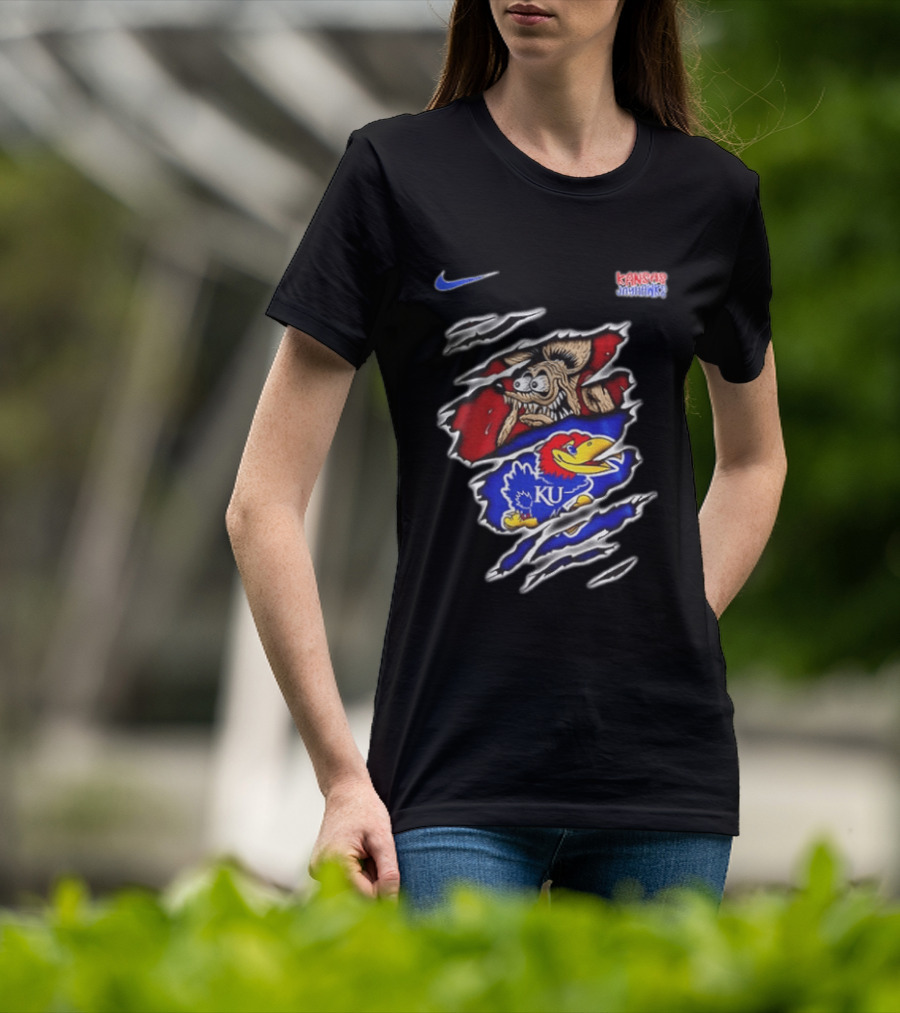 Kansas Jayhawks NCAA Nike Rat Fink Built To Not Bow KU Jayhawk T-Shirt