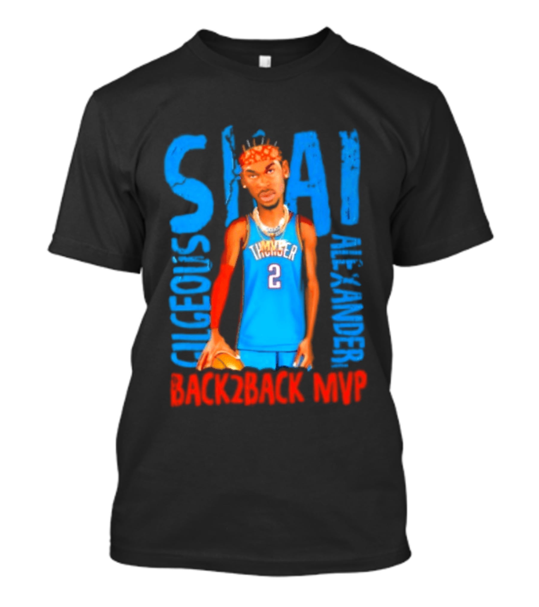 Shai Gilgeous Alexander Back 2 Back MVP Oklahoma City T-Shirt