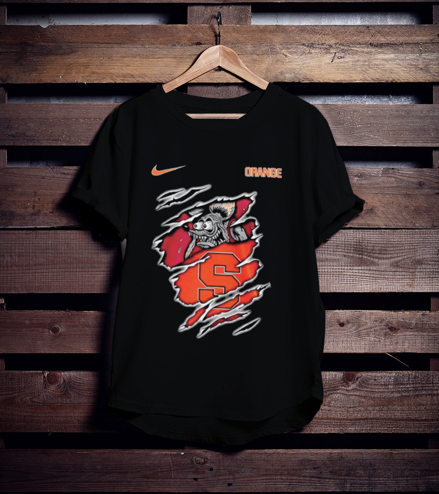 Nike Syracuse Orange S Logo Rat Fink Built To Not Bow T-Shirt