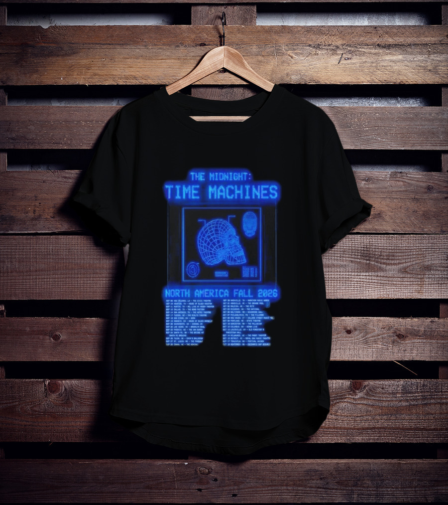 The Midnight Time Machines Tour Dates North America Fall 2026 T-Shirt