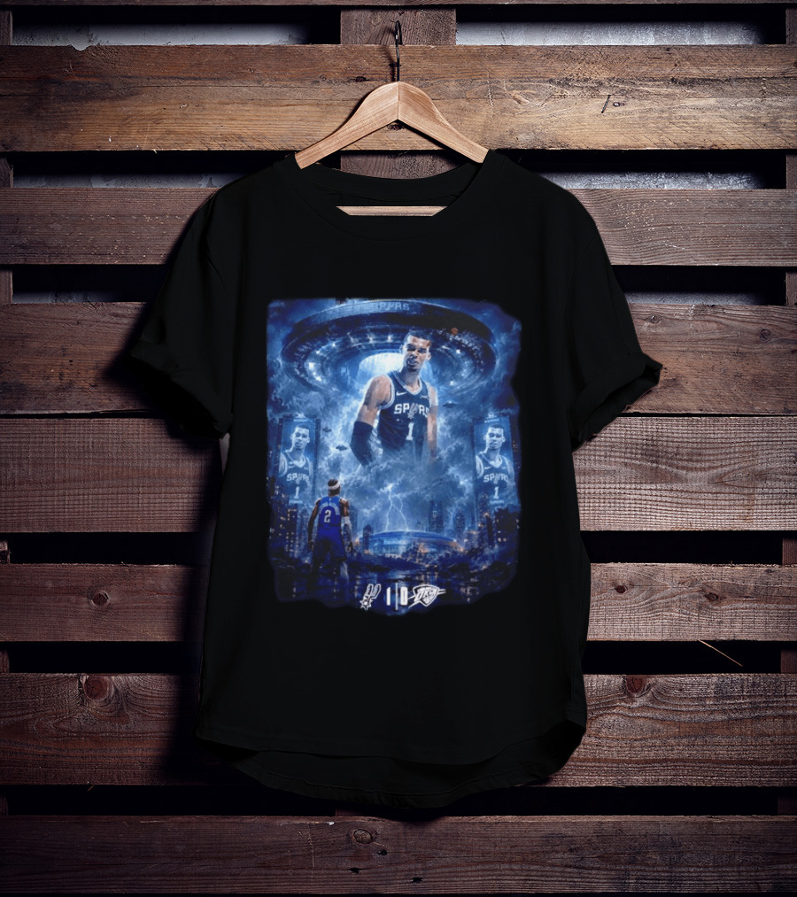 Victor Wembanyama Spurs Vs OKC Thunder Epic Double Overtime Showdown Game 1 T-Shirt