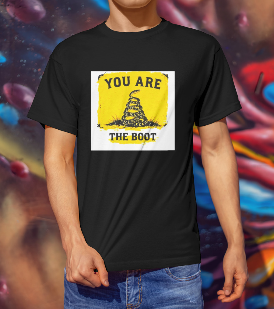 You Are The Boot ICE Gadsden Snake Yellow T-Shirt