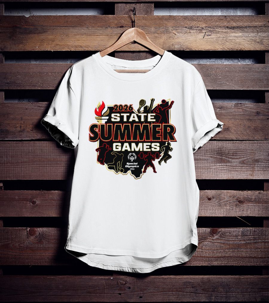 2026 State Summer Games Athletic Silhouettes And Torch T-Shirt