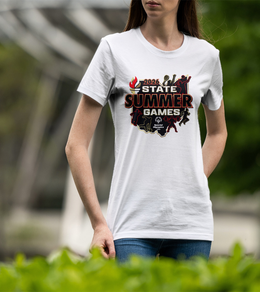 2026 State Summer Games Athletic Silhouettes And Torch T-Shirt