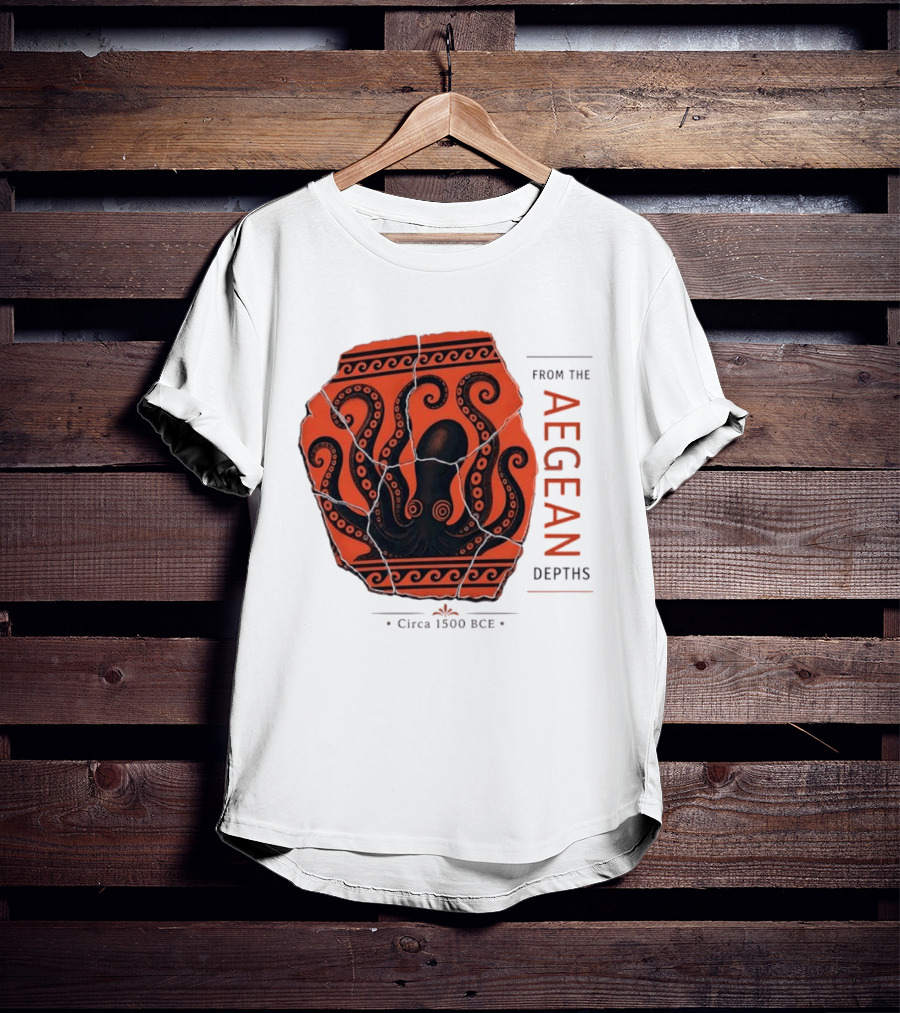 Ancient Aegean Octopus From The Aegean Depths Circa 1500 BCE T-Shirt
