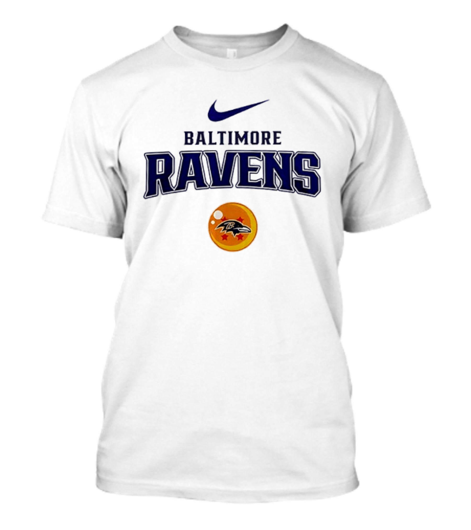 Baltimore Ravens Nike Dragon Ball Z Collaboration With Goku Capsule T-Shirt
