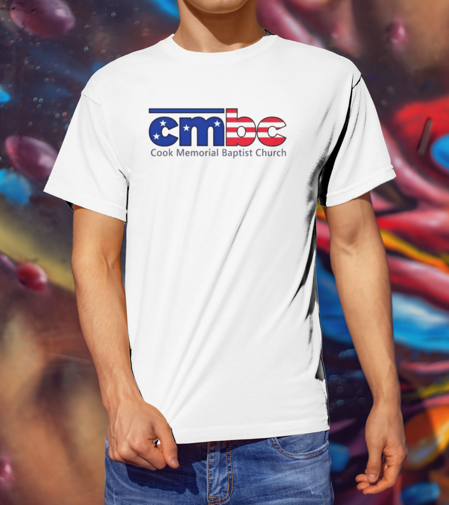 CMBC Cook Memorial Baptist Church Stars And Stripes US Flag T-Shirt