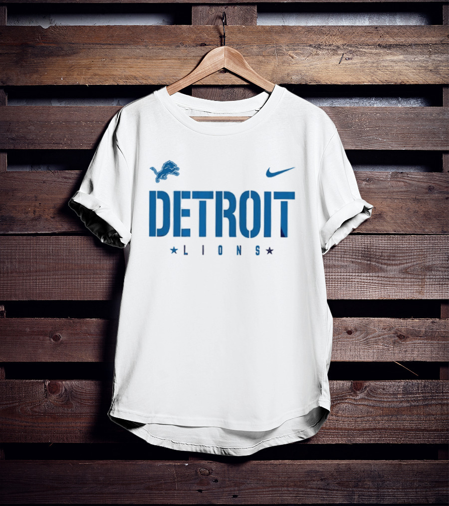 Detroit Lions Nike Collaboration With Star Accents T-Shirt