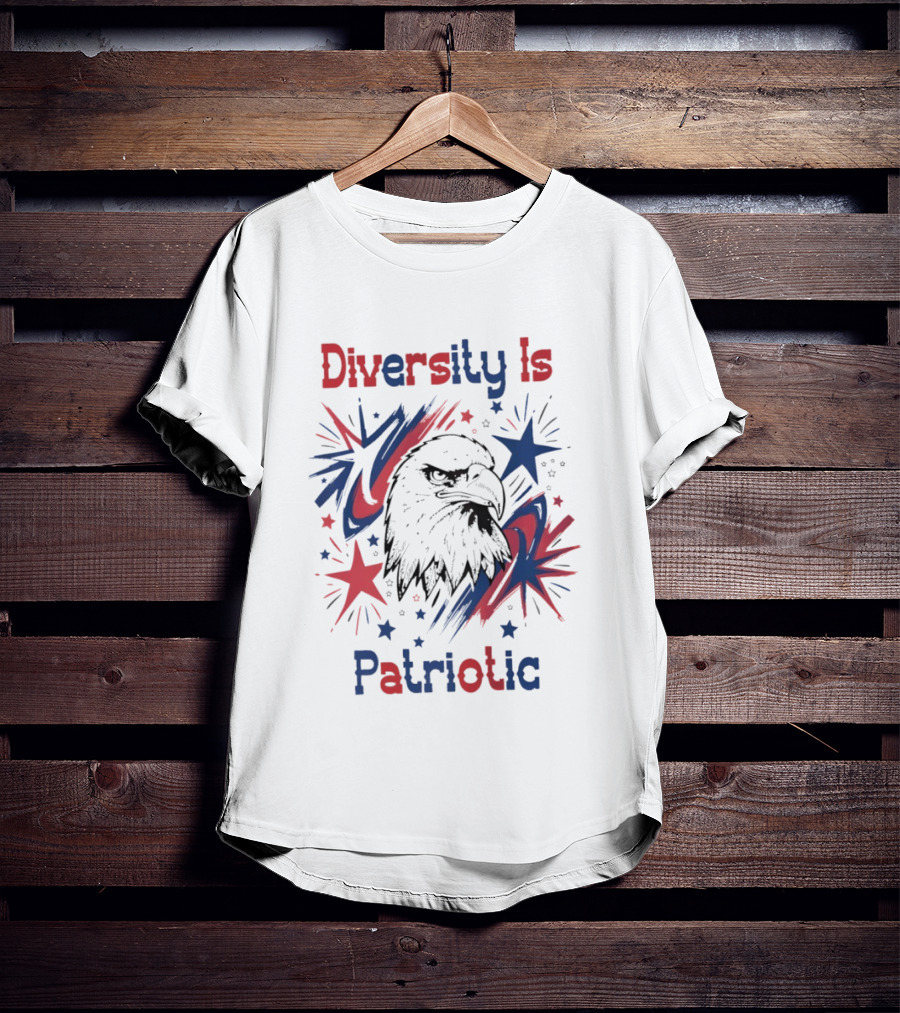 Diversity Is Patriotic Eagle Stars Fourth Of July T-Shirt