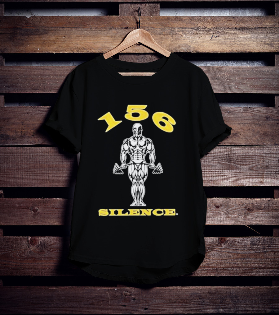 156 Silence Bodybuilder Icon Fitness Motivation T-Shirt