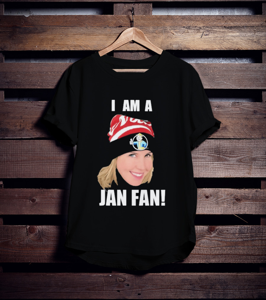 I Am A Jan Fan Face With Red Hat And Iconic Game T-Shirt