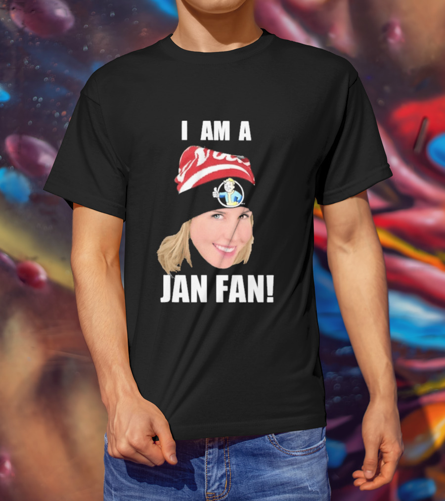 I Am A Jan Fan Face With Red Hat And Iconic Game T-Shirt