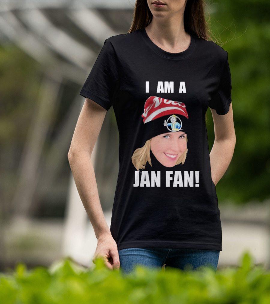 I Am A Jan Fan Face With Red Hat And Iconic Game T-Shirt
