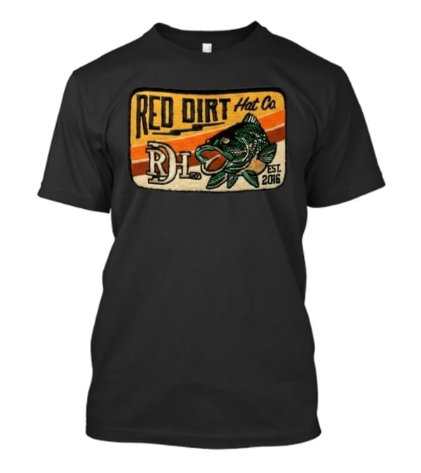 Red Dirt Hat Co Fish Patch RDH Est 2016 T-Shirt