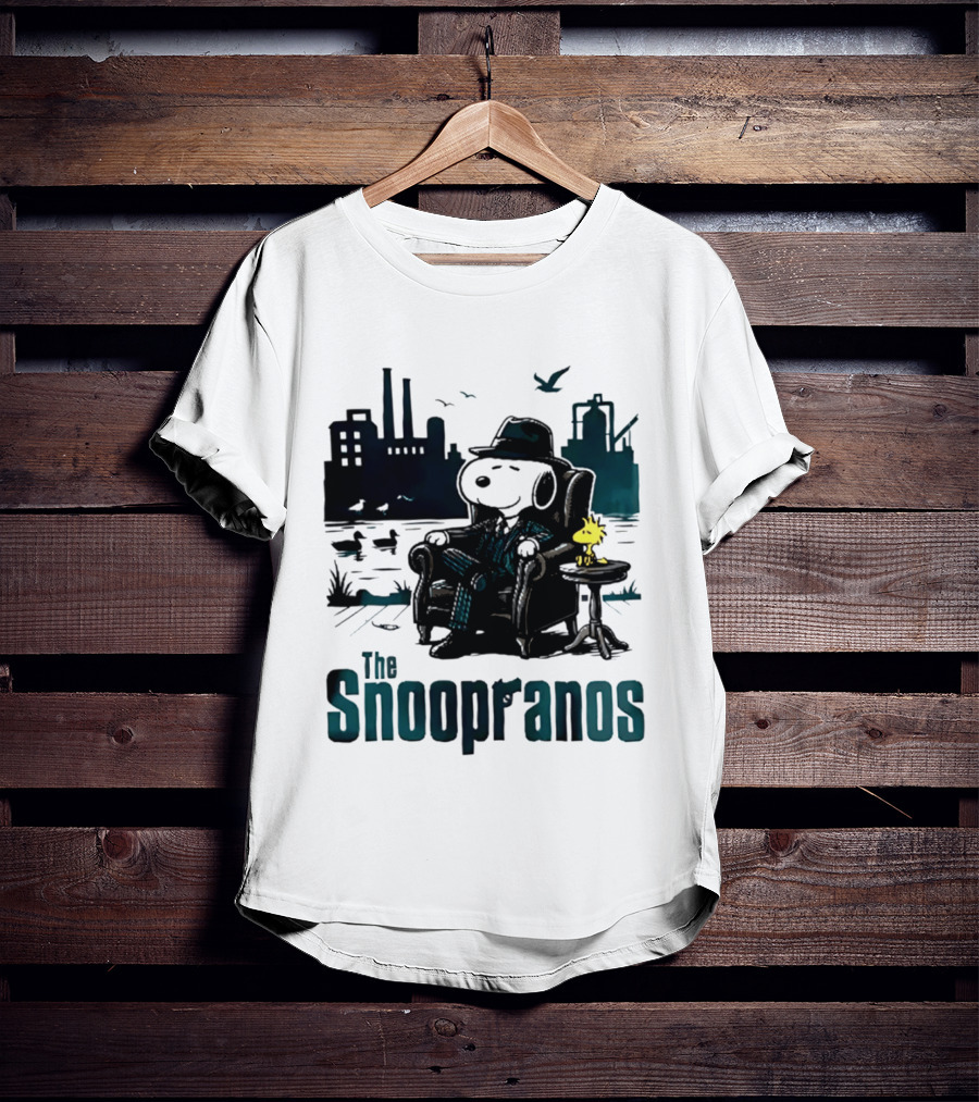 The Snoopranos Peanuts Snoopy Woodstock Mafia Scene T-Shirt