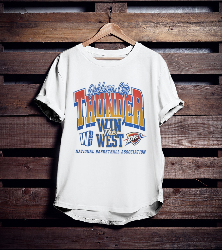 Oklahoma City Thunder Win The West NBA Basketball National Basketball Association OKC T-Shirt