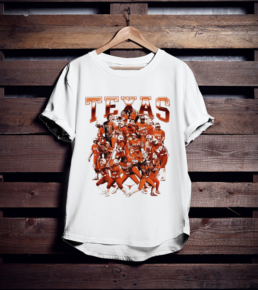 Texas Longhorns Softball Team Collage NCAA Sports Apparel Fan Gear T-Shirt