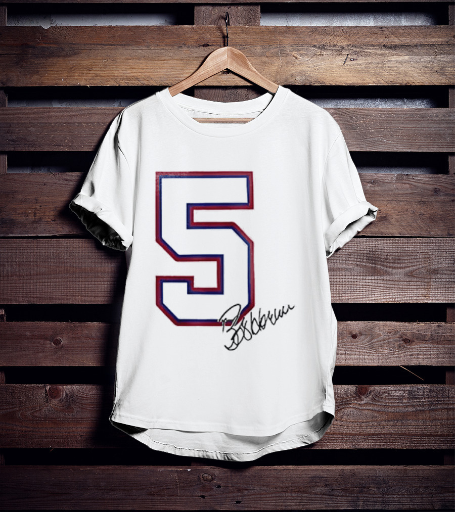 Atlanta Braves Bob Horner Number 5 Signature T-Shirt