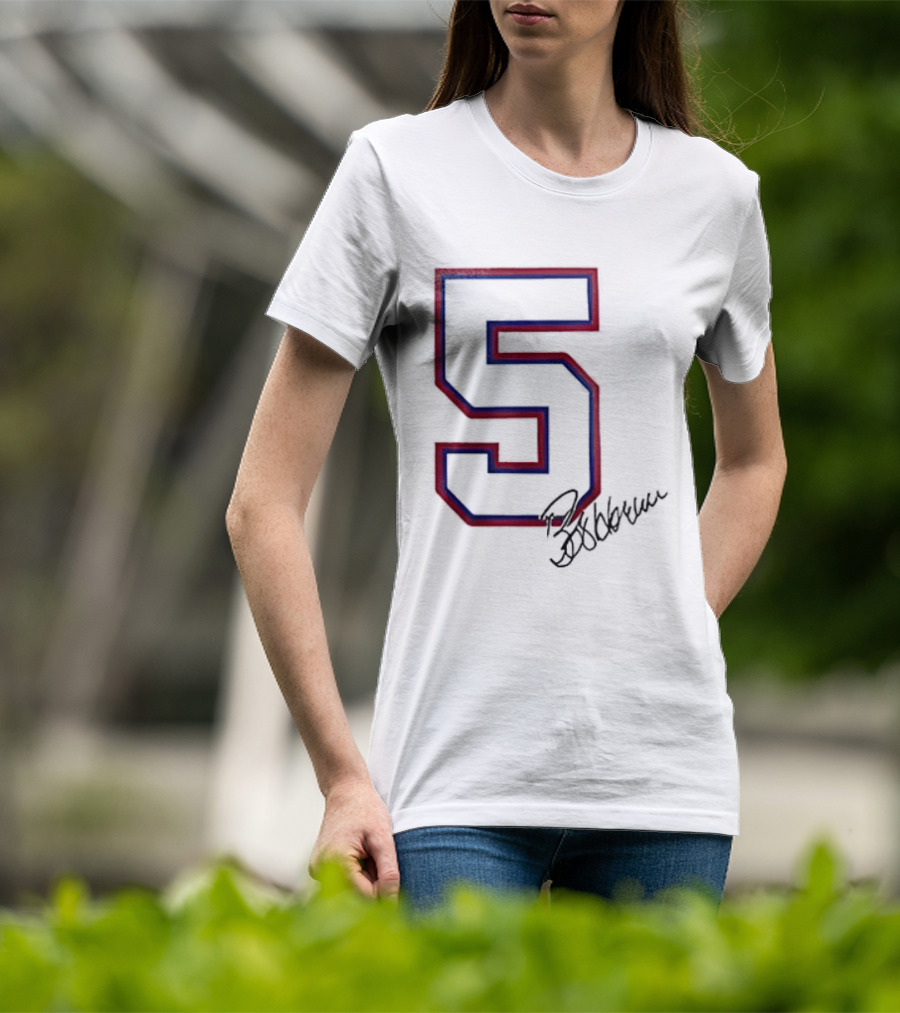Atlanta Braves Bob Horner Number 5 Signature T-Shirt