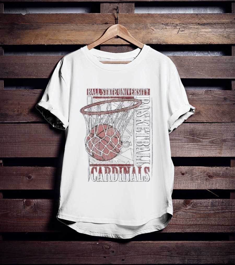 Ball State University Basketball Cardinals Hoops Team Spirit T-Shirt