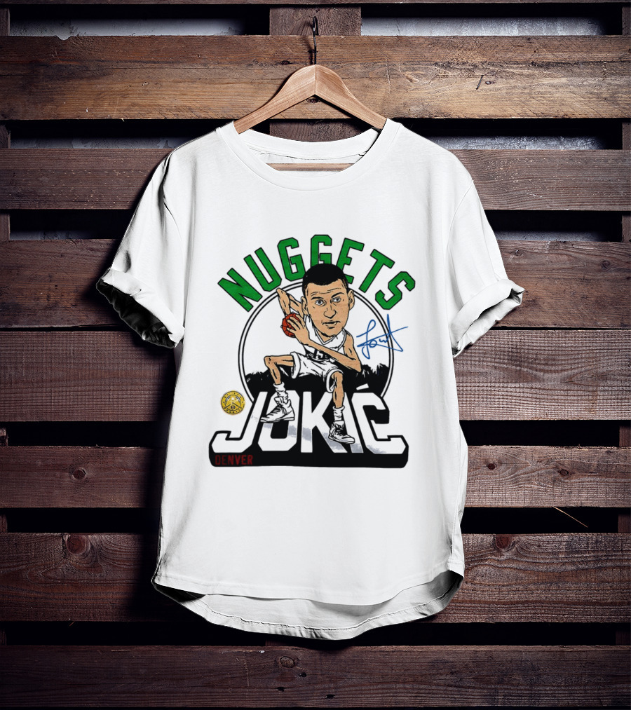 Nuggets Denver Jokic Basketball Caricature T-Shirt