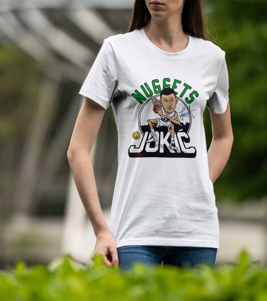 Nuggets Denver Jokic Basketball Caricature T-Shirt