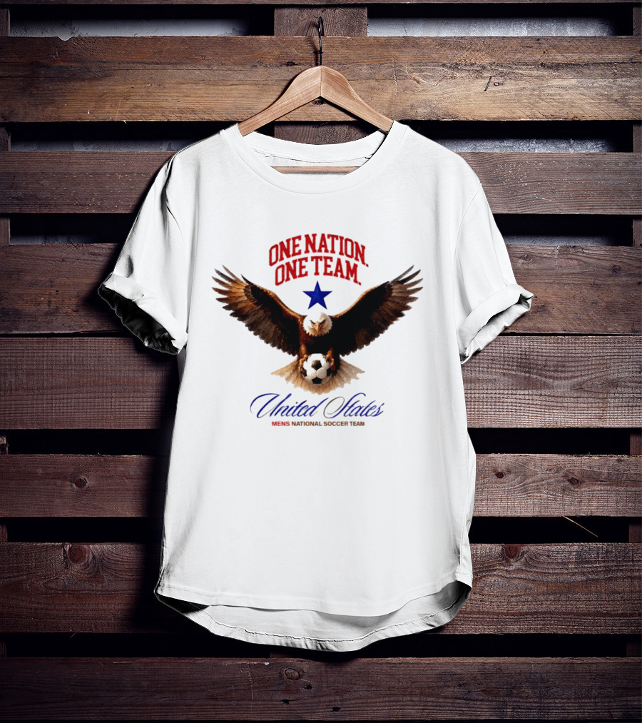 One Nation One Team United States National Soccer Team Eagle Soccer Ball T-Shirt