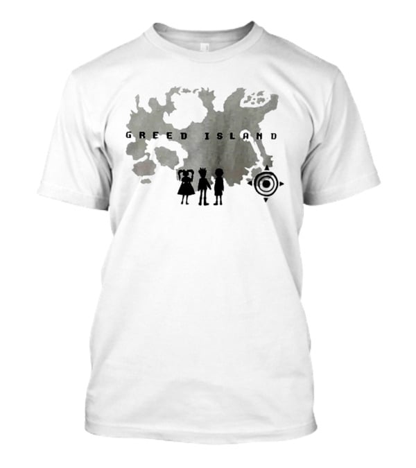 Hunter X Hunter Greed Island Characters Map And Compass T-Shirt