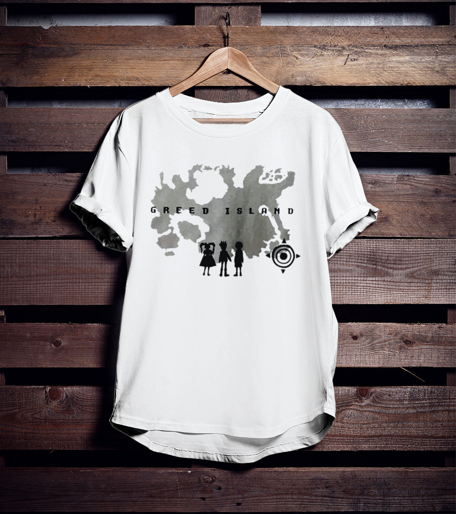 Hunter X Hunter Greed Island Characters Map And Compass T-Shirt