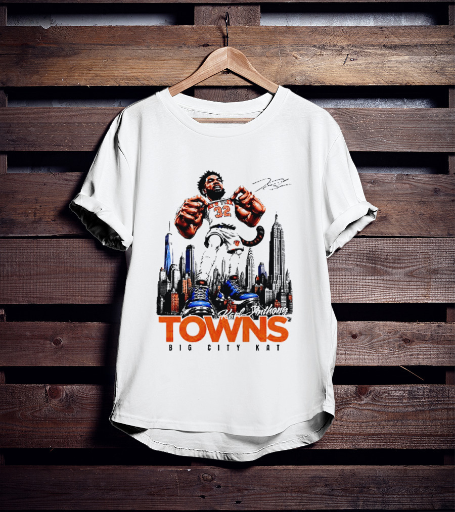 Karl Anthony Towns Big City Kat New York Knicks 32 T-Shirt