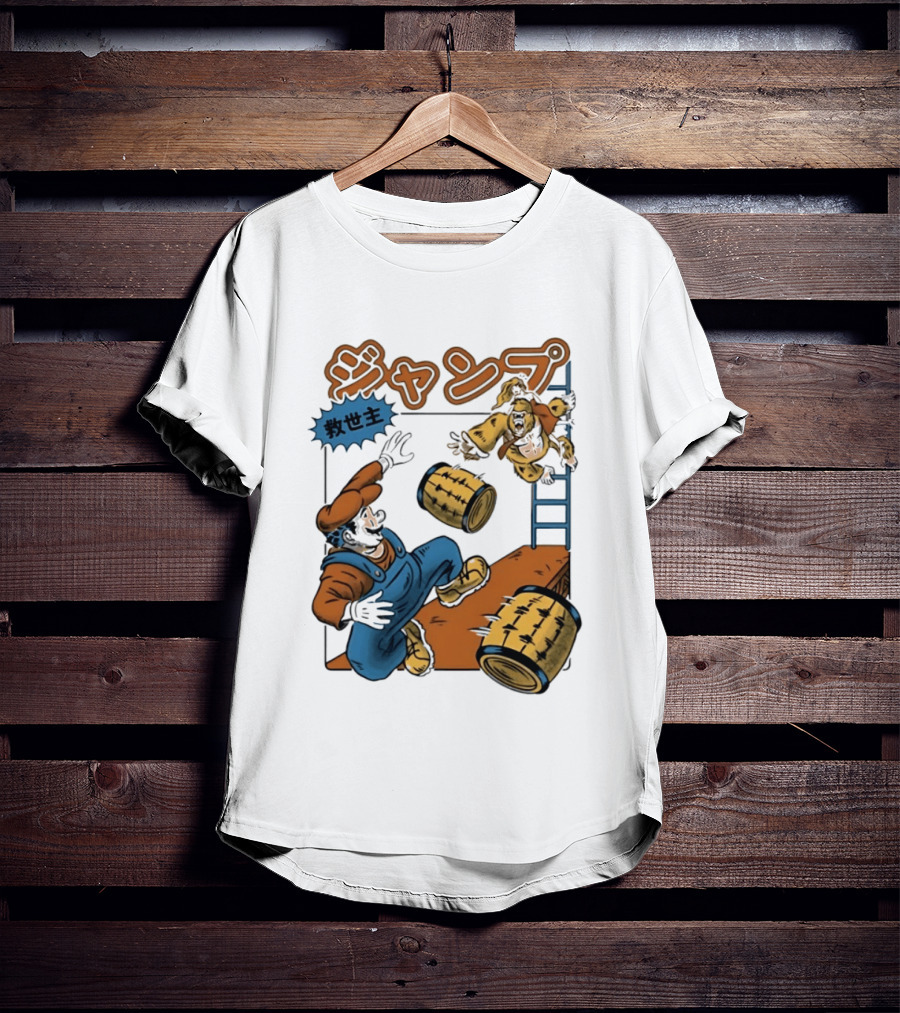 Mario Vs Donkey Kong Jumping Savior T-Shirt
