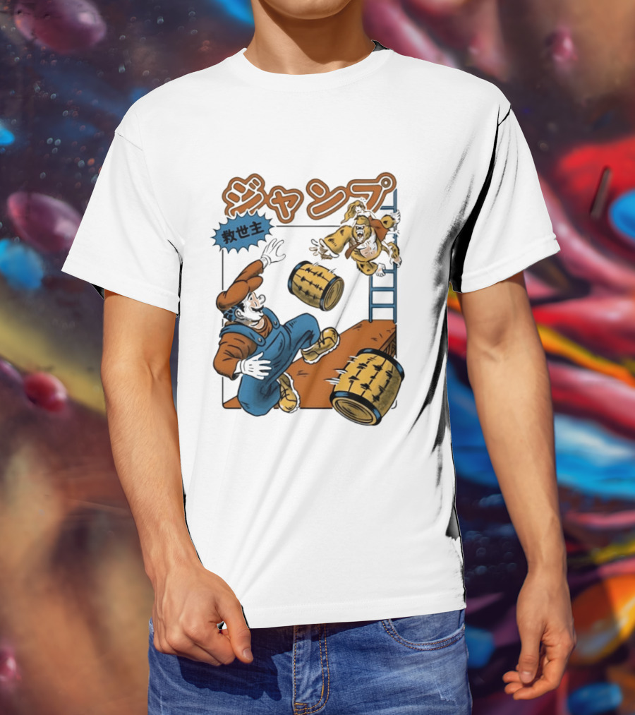 Mario Vs Donkey Kong Jumping Savior T-Shirt