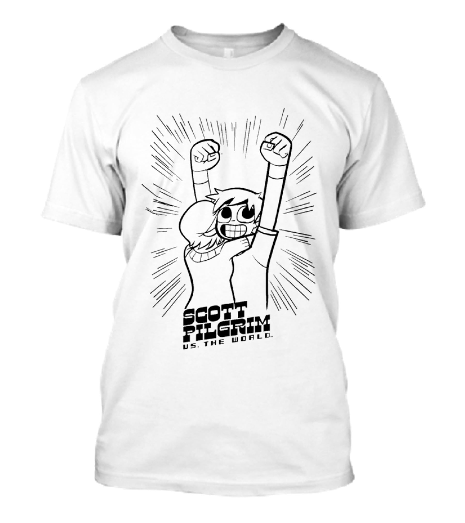 Scott Pilgrim Vs The World Comic Style Character Art Victory Pose T-Shirt