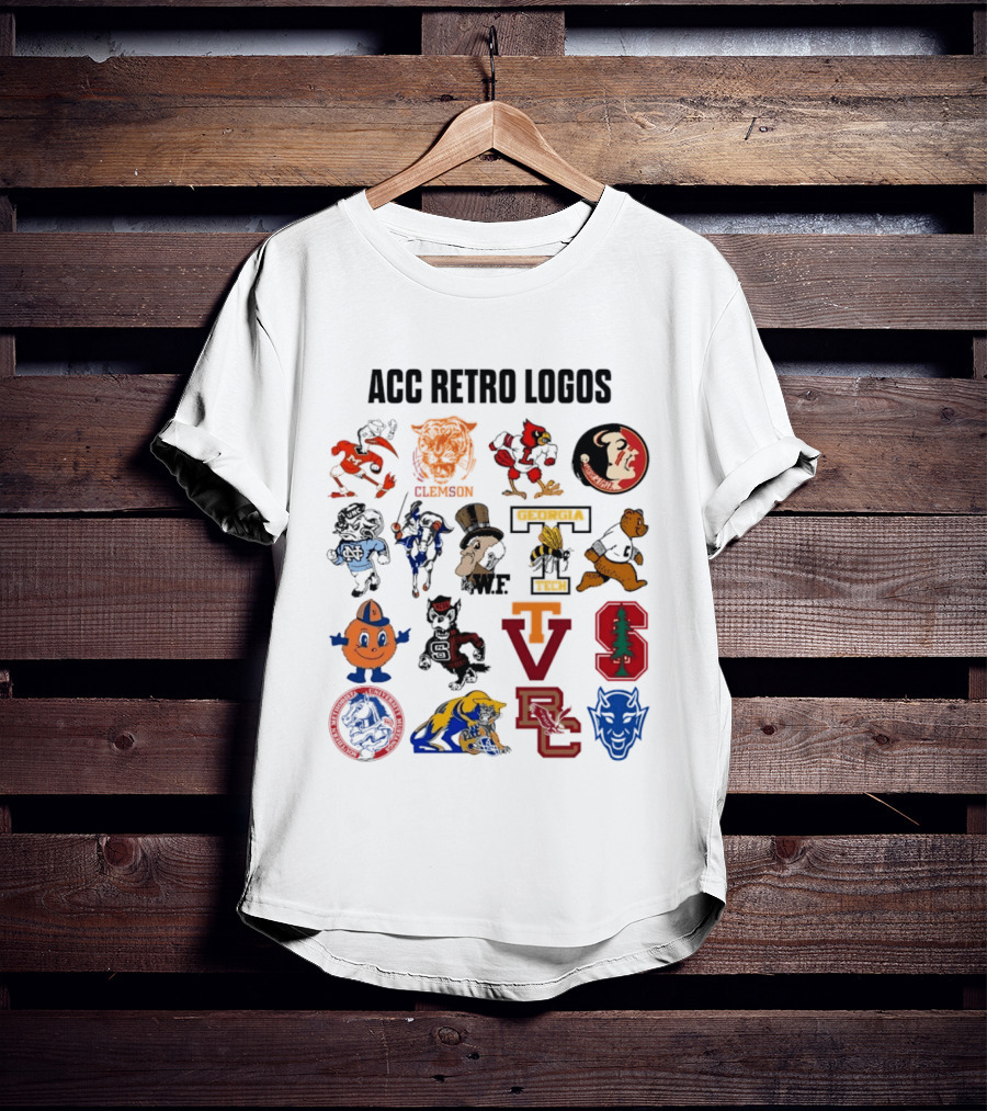 ACC Retro Logos Clemson WF VT VC T-Shirt
