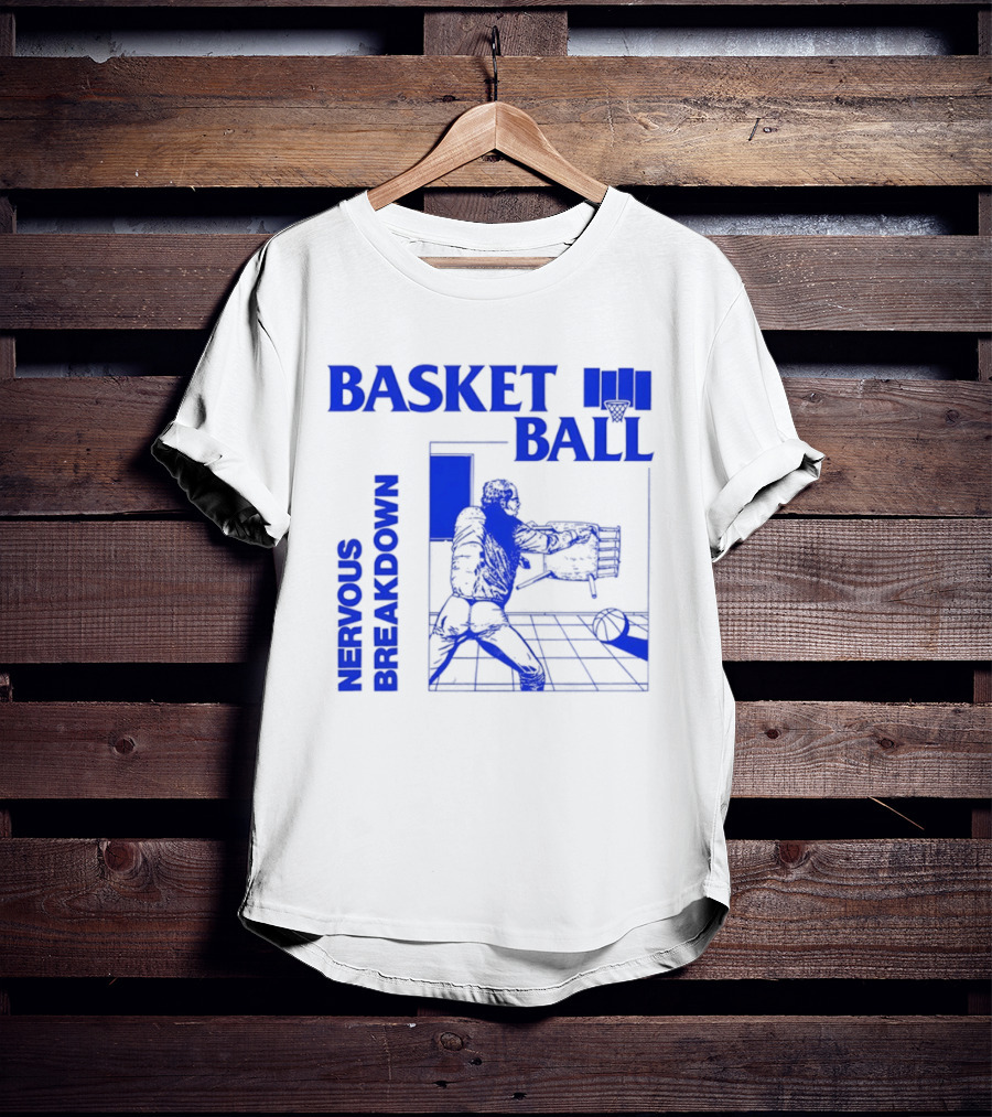 Basketball Nervous Breakdown Game Room Scene T-Shirt