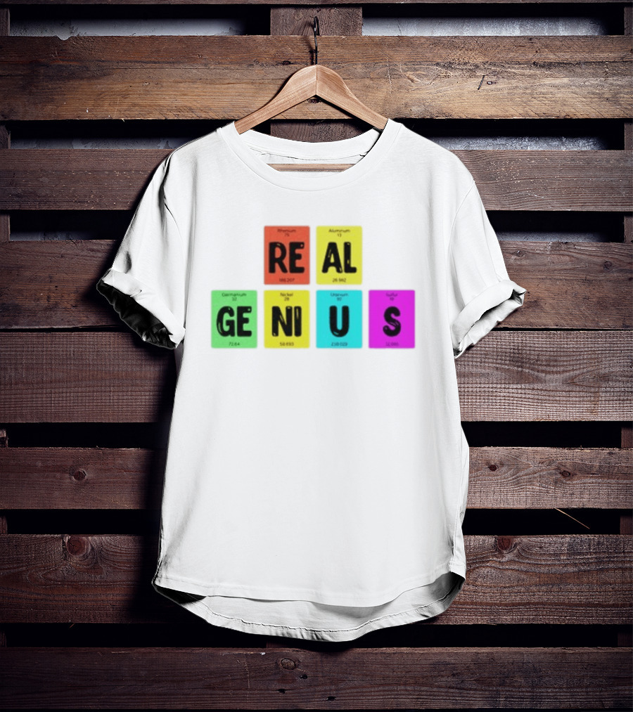 Periodic Table Elements Rhenium Aluminum Germanium Nickel Uranium Sulfur T-Shirt