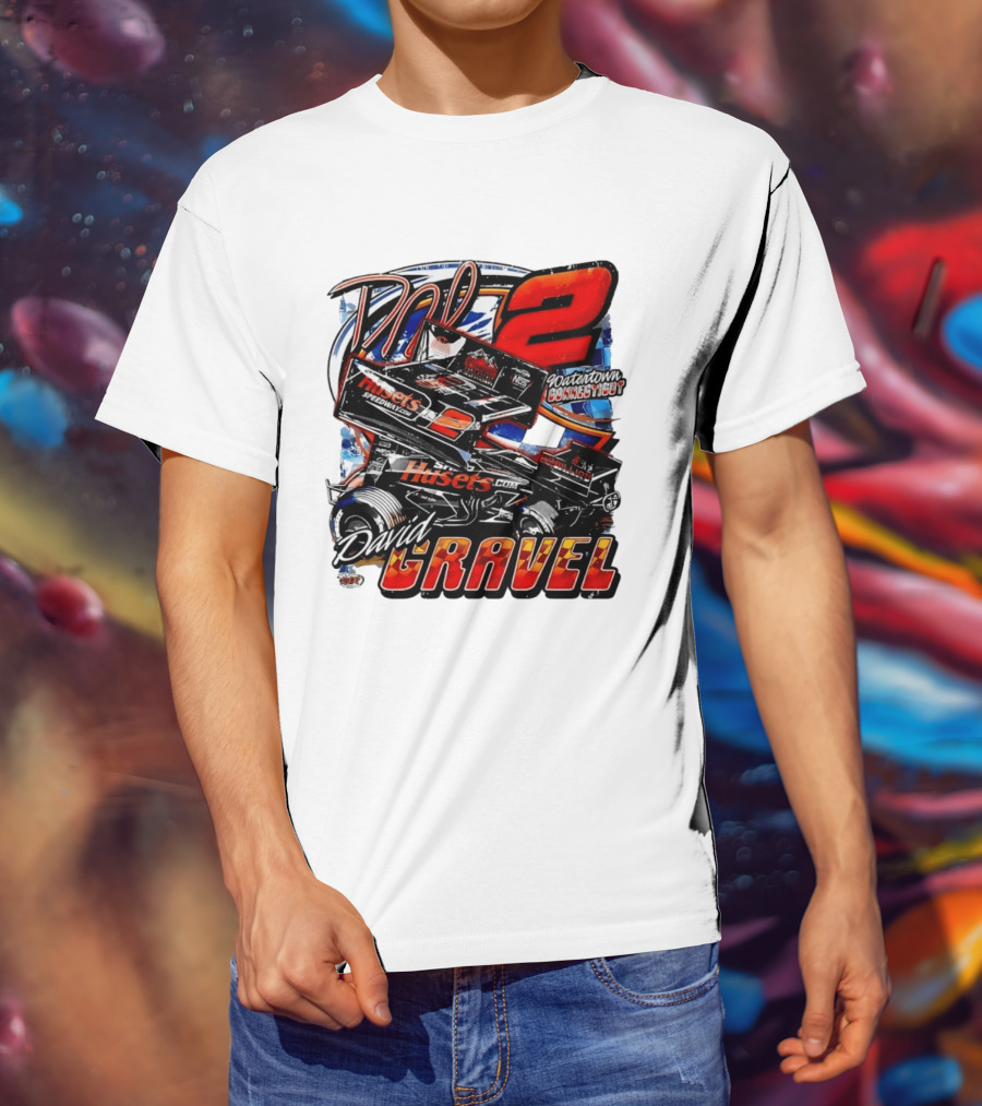 David Gravel Big Game Motorsports Sprint Car 2 Watertown Connecticut Huset's Speedway NOS T-Shirt