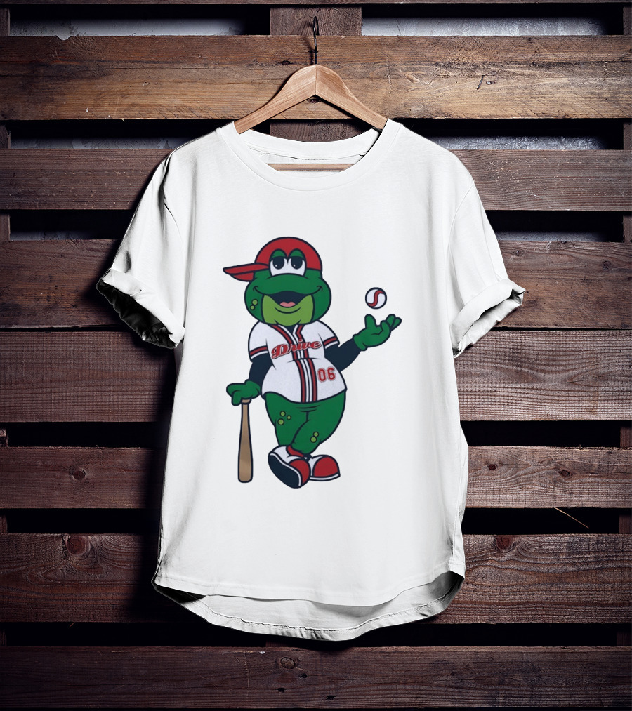 Greenville Drive Reedy Rip'it Frog Baseball Mascot 06 T-Shirt
