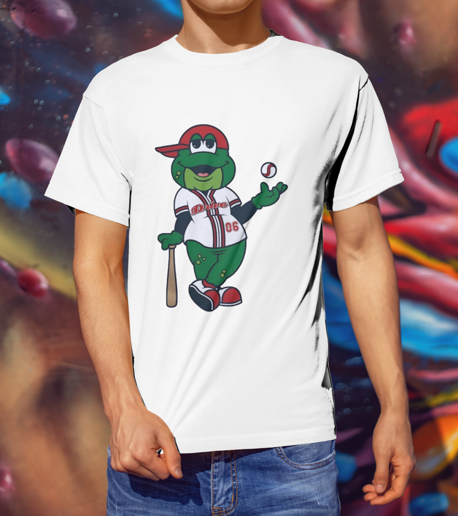 Greenville Drive Reedy Rip'it Frog Baseball Mascot 06 T-Shirt