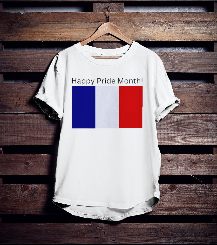 Happy Pride Month France Flag Celebration T-Shirt