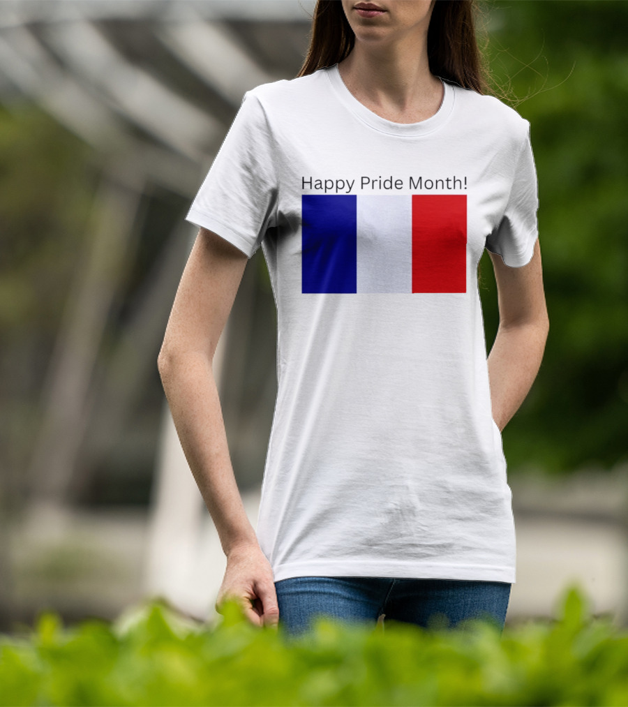 Happy Pride Month France Flag Celebration T-Shirt