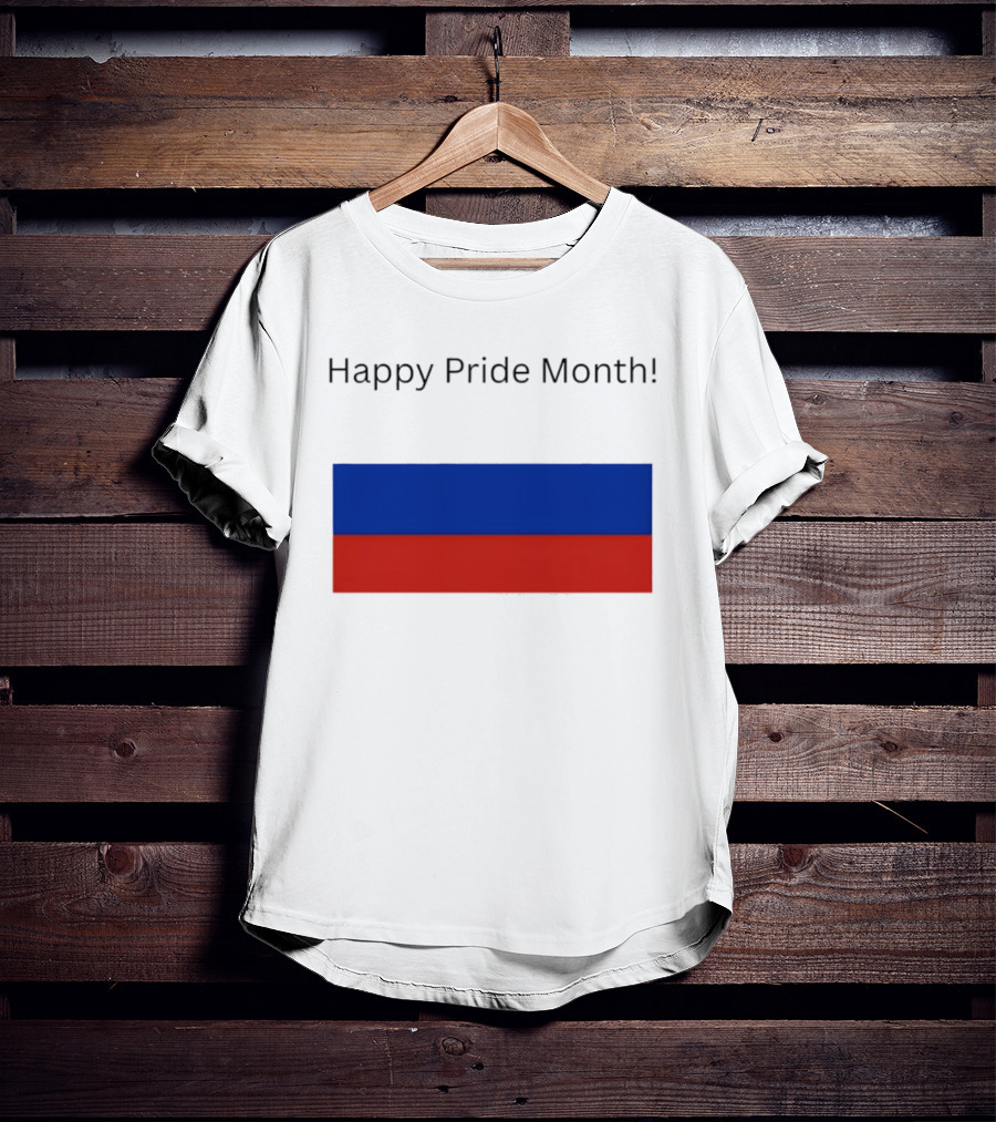 Happy Pride Month Celebration Russia Flag T-Shirt