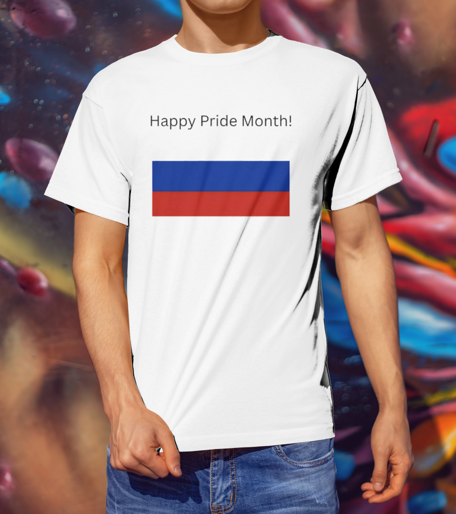 Happy Pride Month Celebration Russia Flag T-Shirt